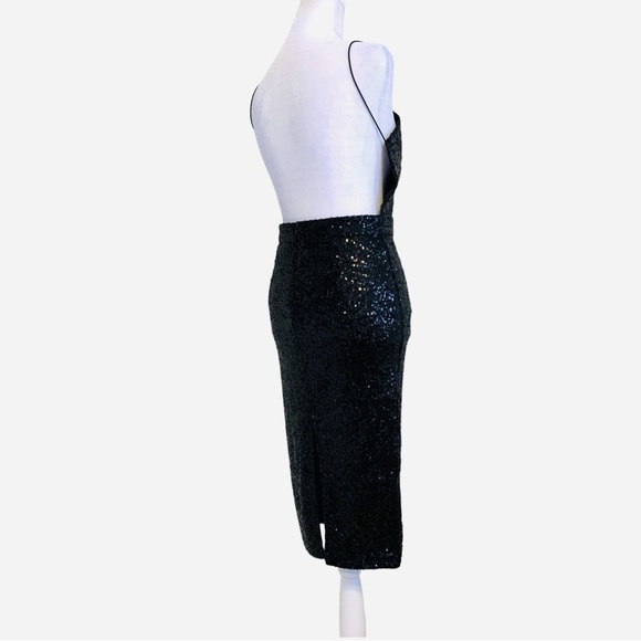 Rehab | Nearly Naked Backless Sequin Midi Dress Black Size S - Picture 9 of 16